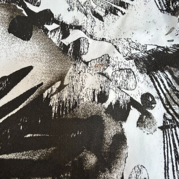 Chico's Womens Black White Abstract Print Capri Pants Size 3 Stretch Casual - Picture 6 of 13